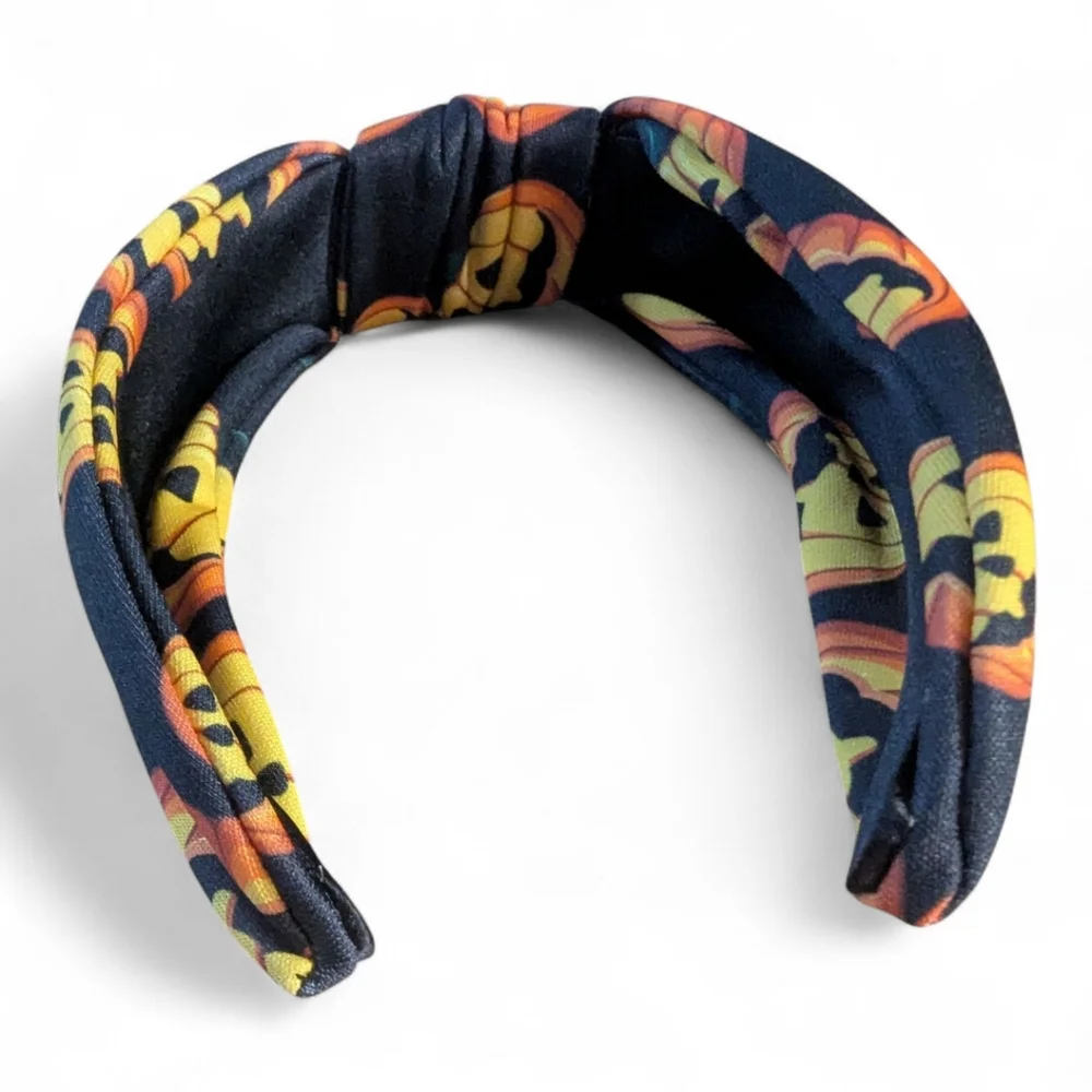 NEW Halloween Pumpkin Headband Theme Orange Knot Accessory